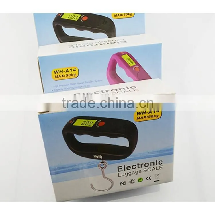 50kg/10g mini charming portable digital hanging luggage scale