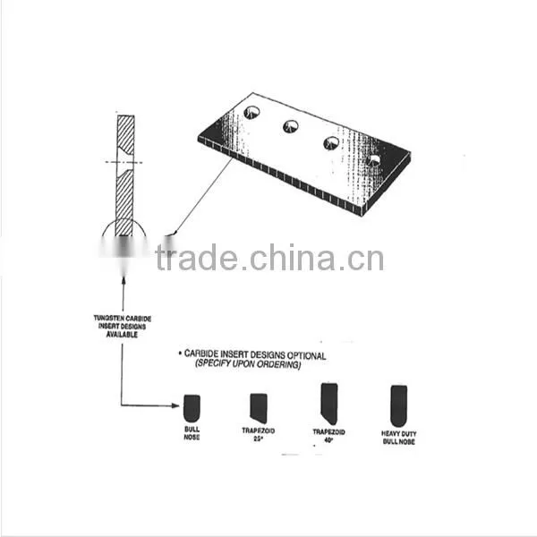 Best-003 snow plow insert made of tungsten carbide scrap