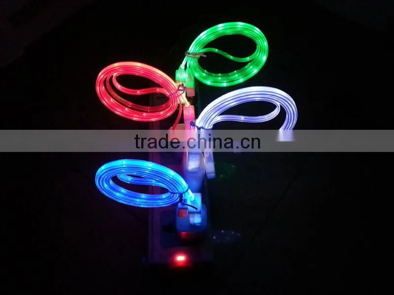 LED usb Line, USB line with Glow in night. V8,I4,I5 LED usb date