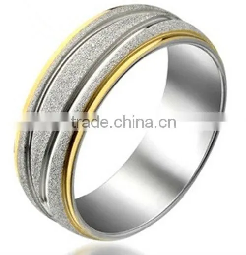 2013 new trendy wholesale tungsten ring , direct factory fashion accessories for men,gold-plated jewelry
