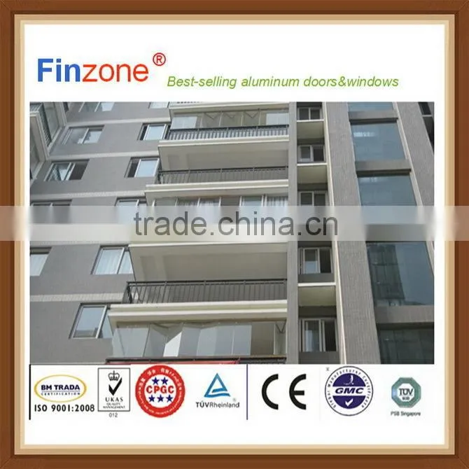 Top quality latest balcony frameless window of psb