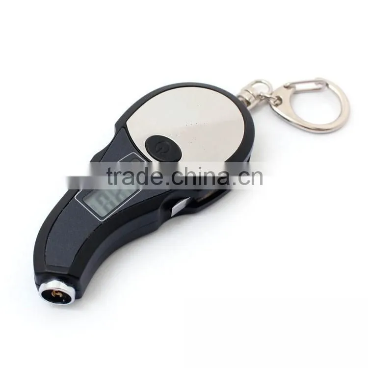 Multi-function Mini Tire Pressure Gauge Screwdriver Keychain