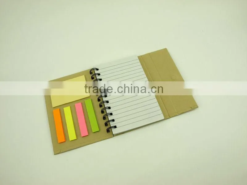 kraft cover magnet spiral combine notebook