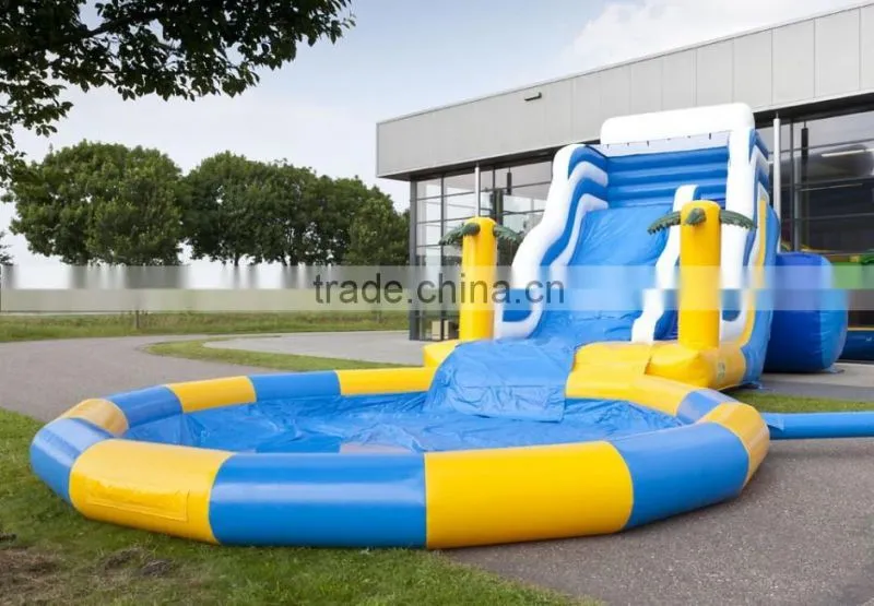 inflatable water slide with pool for girls and boys fun