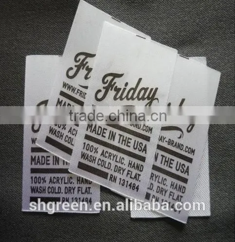 full color printing label for polo shirt