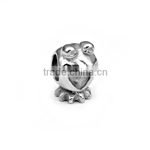 Silver Stainless Steel Frog Bead Bracelet Accessories