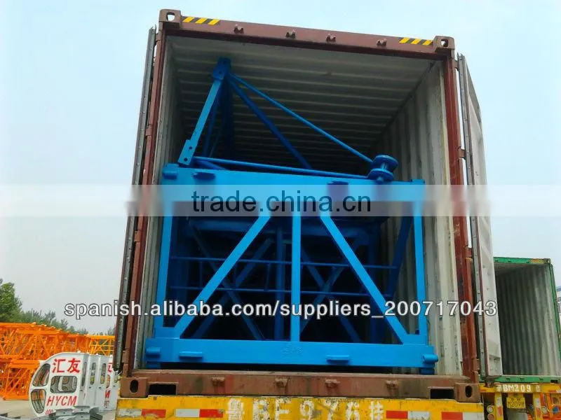 52m jib length hydralic telescopic Head-Top Tower Crane with 6t capacity