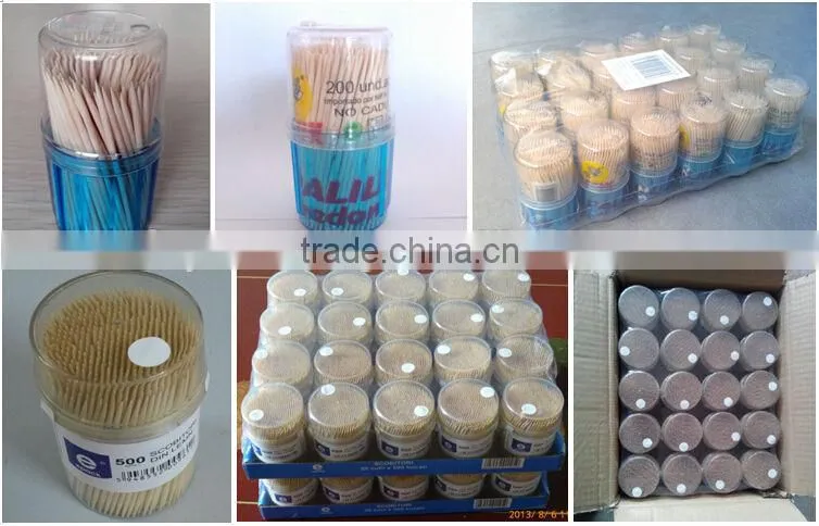 Disposable Sterile Wooden Toothpicks / Plastic Jar wooden Toothpick