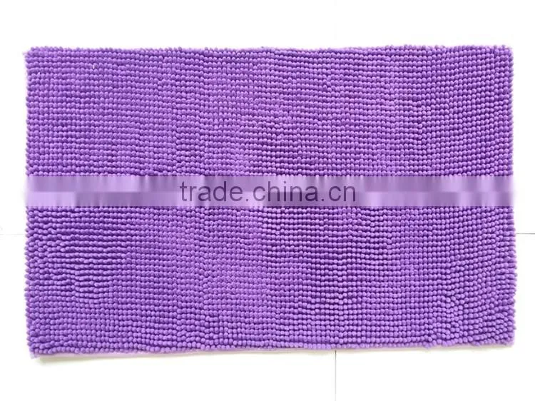 polyester short pile microfiber chenille door rug