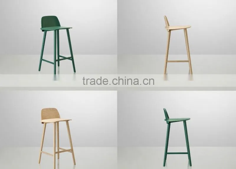 2016 coloful modern wooden stool used bar furniture