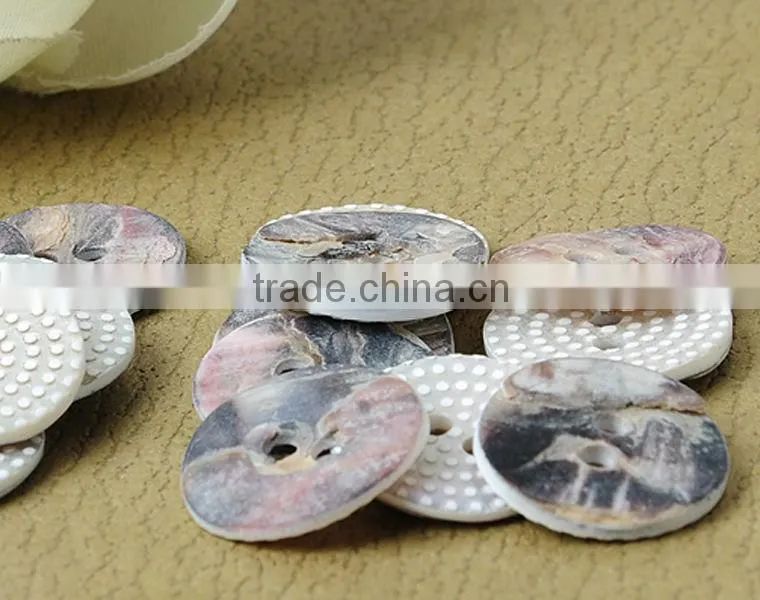 painting lasered dots 2 holes natural Japanese akoya shell buttons