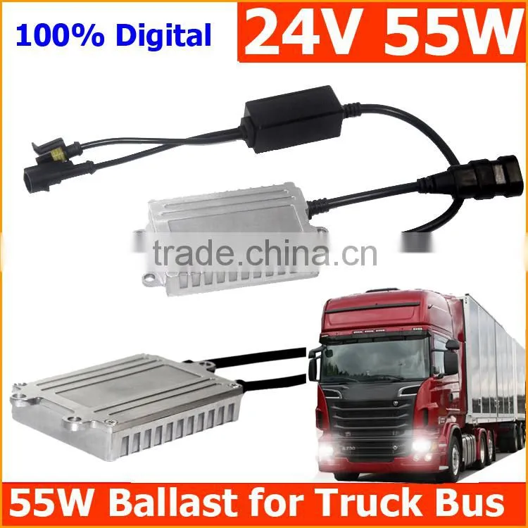 Factory wholesale Xenon kits, HID conversion kits with Xenon HID ballast 24V 55W and xenon bulb H1, H3, H7, H11, 9005, 9006