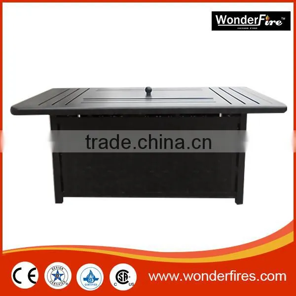 48" x 48" Square Chat Fire Pit Table - Outdoor FirePlace Fire Pit Heater Back Yard Propane Gas Patio Table Furniture