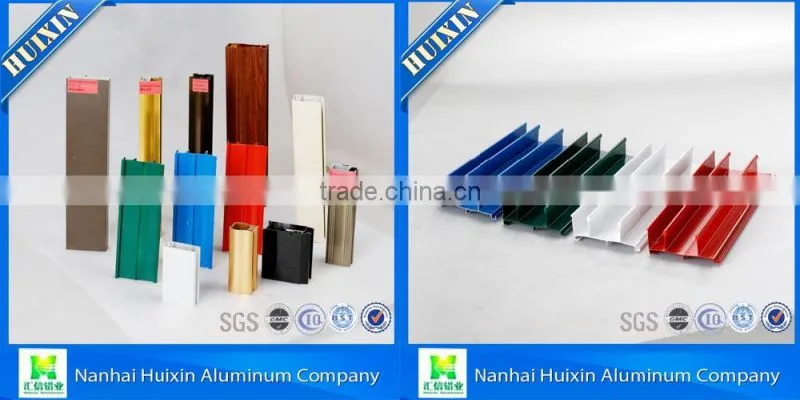 Casement windows type aluminum extrusion profiles in milk color for Nigeria market