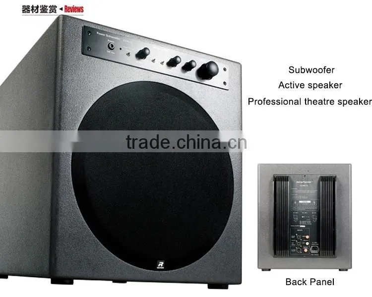 Professional Class D 1000 w 12 inch speaker unit enclosed senior cinema home theater sound music active subwoofer speaker box