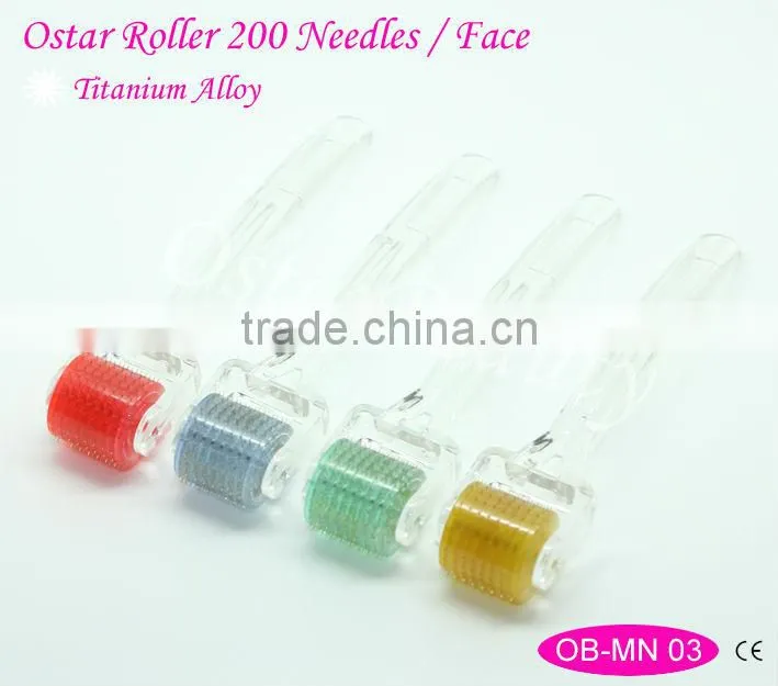 (Best Selling) 200 Needles titanium massager derma MT Roller For Women Skin Use OB-MN 03