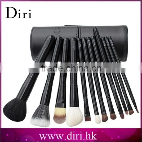black cosmetics makeup brush set christmas gift set for makeup professional brush set with tube bag