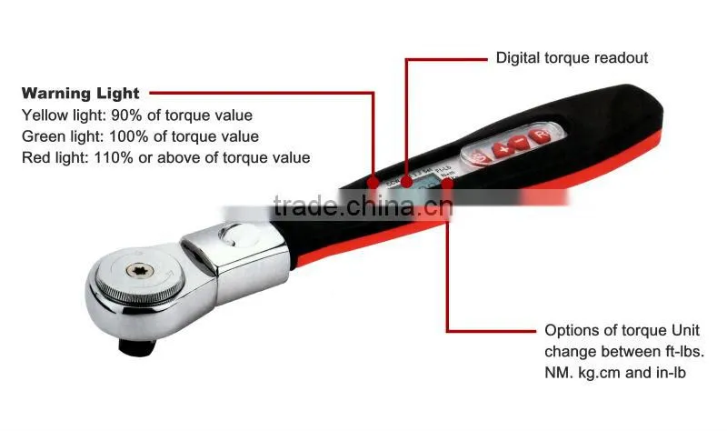 Interchangeable Digital Torque Ratchet Wrench