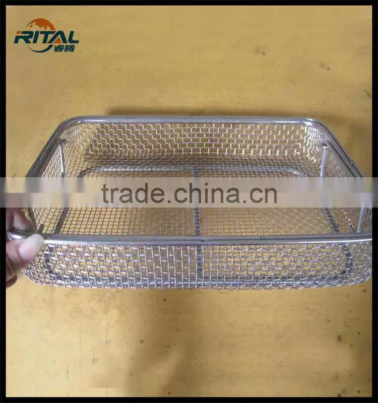 Hot Sale Medical Tools Stainless Steel Mesh Tray Sterilization Basket