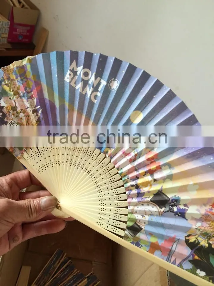 handcrafted folding slik bamboo wedding/dance fan.bamboo fans