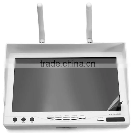 RC732-DVR 7" LCD Screen with DVR and Battery RC Wireless Diversity Receiver 5.8GHz FPV Monitor