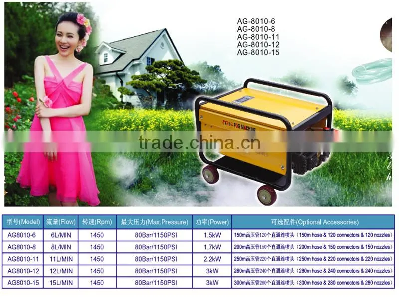 High pressure atomizing pump 0.5L ulv fog machine for Supermarket vegetable and fruit preservation