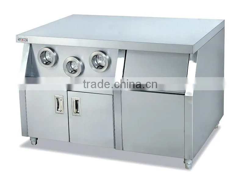 Stainless Steel Kitchen Work table with cup dispenser
