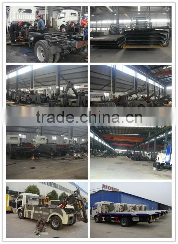 dongfeng 4x2 one tow two flatbed wrecker towing truck