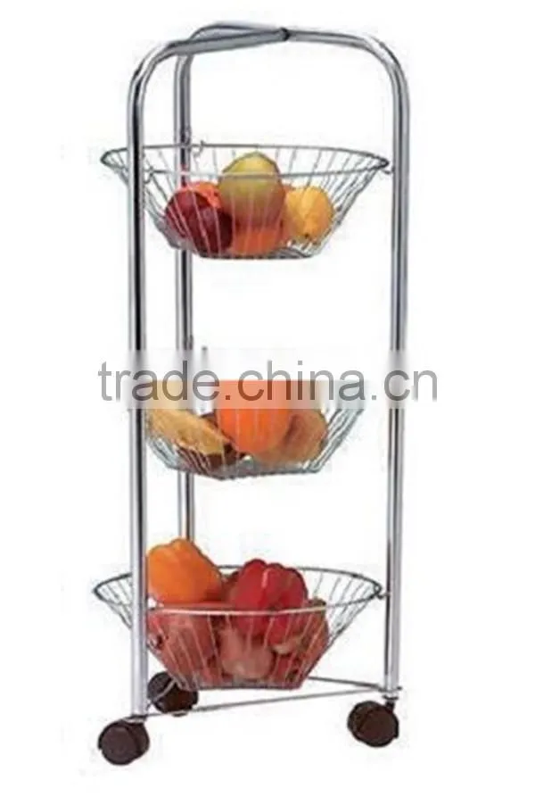 3-tier Rotatable Floor Standing Flower/Fruit/Vegetable Stand Basket