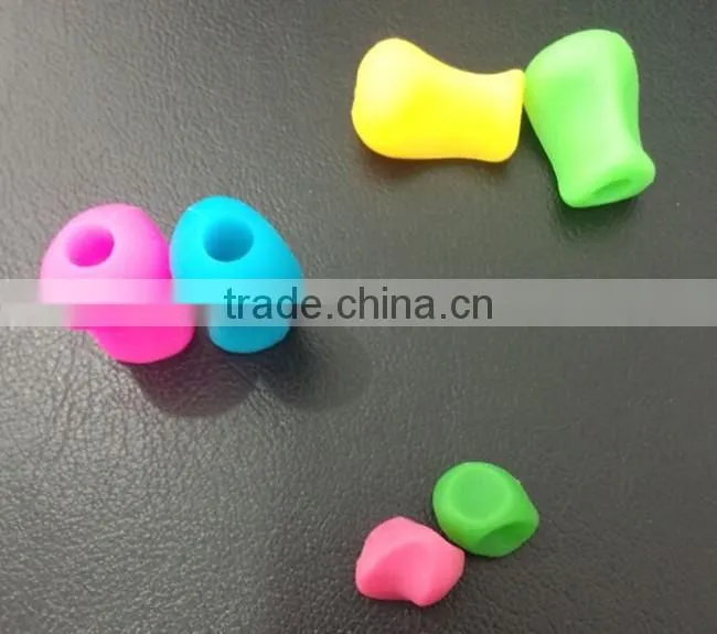 FDA LFGB Colored Pencil Grips, Silicone Rubber Handwriting Pencil Grips