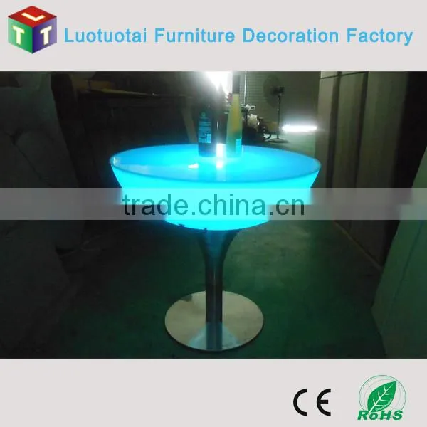 halfmoon round remote control high top led bar cocktail table
