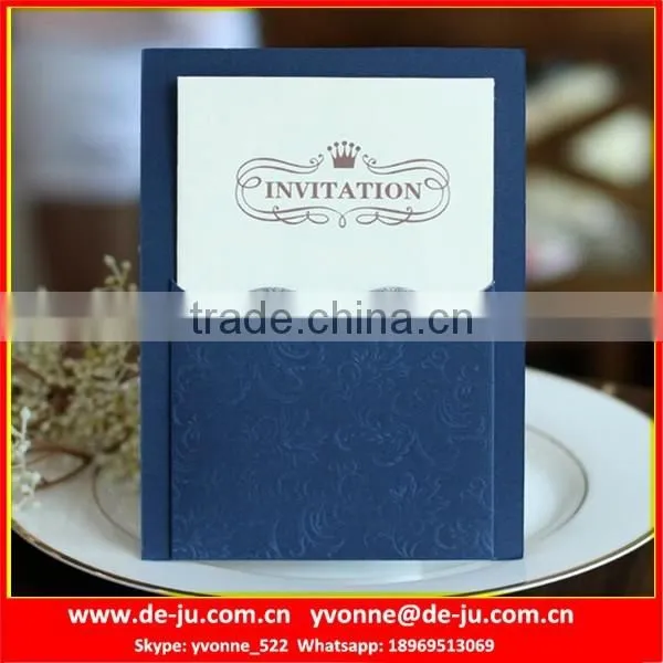 Square Red Laser Chinese Wedding Card