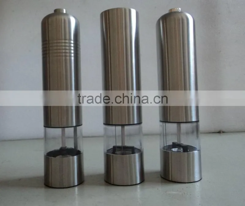 stainless steel electric salt & pepper grinder