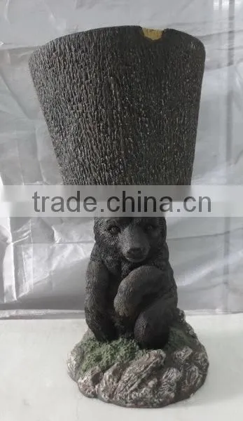 knock-down beautiful fiberglass clay animal planter