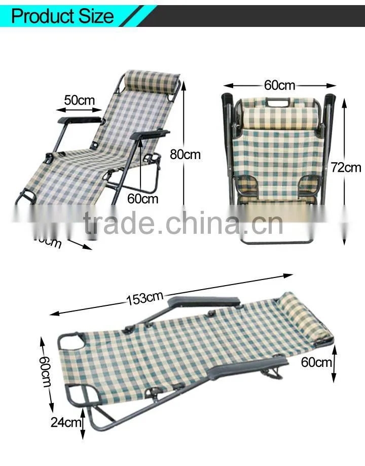 Outdoor Adjustable Beach Poolside Chair