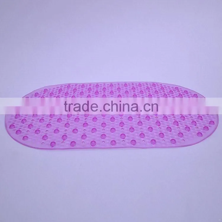 Fashionable non smell pvc-free safe and secure bath mat