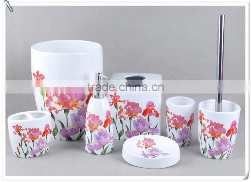 Pretty flower bathroom accessories,spring style