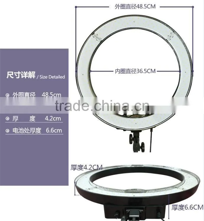 18" RING LIGHT Dimmable Camera Photo/Video 18 inches/48 centimeters Outer 55W 240 Pieces LED SMD Ring Light 5500K Dimmable Ring