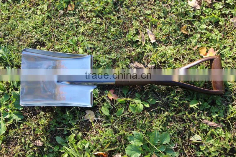 high grade and quality D shape wooden handle camping shovel/farming shovel/garden shovel