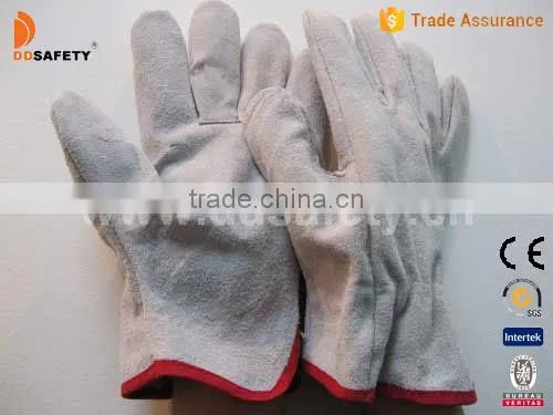 DDSAFETY High Quality Cow split leather driver gloves motorcycle glove