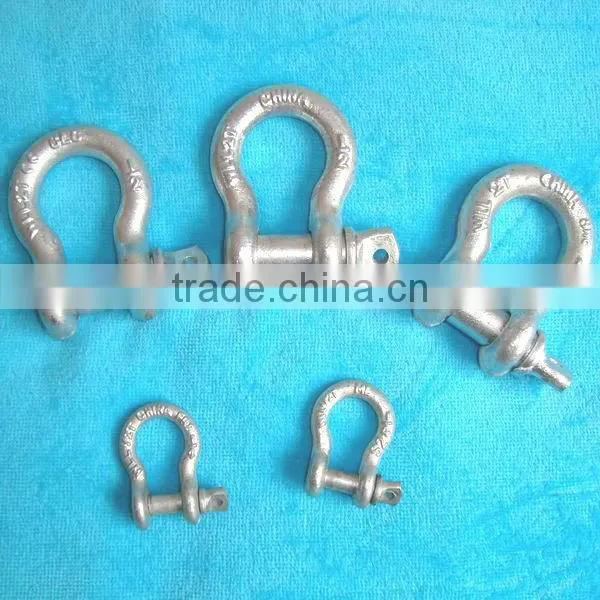 Hot dip galvanized drop forged anchor shackle