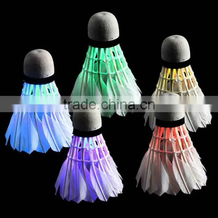 Dark Night LED Badminton Shuttlecock China Birdies Lighting Wholesale Shuttlecock Badminton
