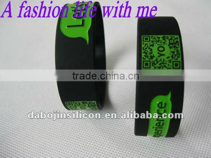 Bar code silicone wrist bands
