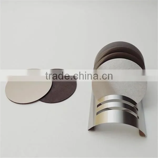 Promotion round shape stainless steel cup coaster for bar