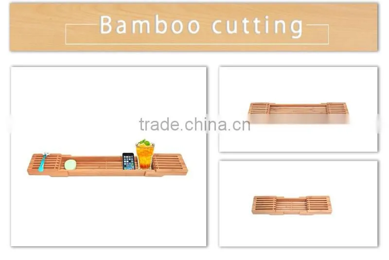 Aonong ToiletTree Products Adjustable Bamboo Bathtub Caddy