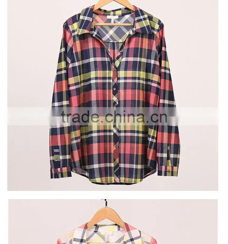 yarn dye women blouse,cotton/silk blouse, summer blouse,women tops