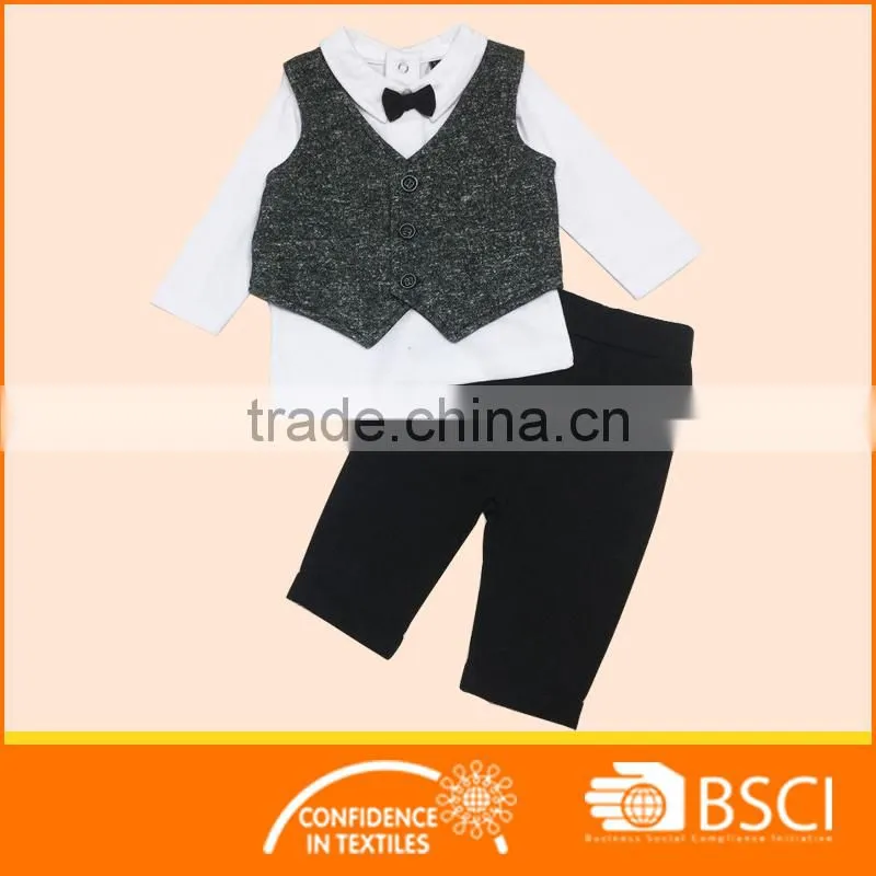 fashion newest 3pcs children's boutique baby boy clothing sets