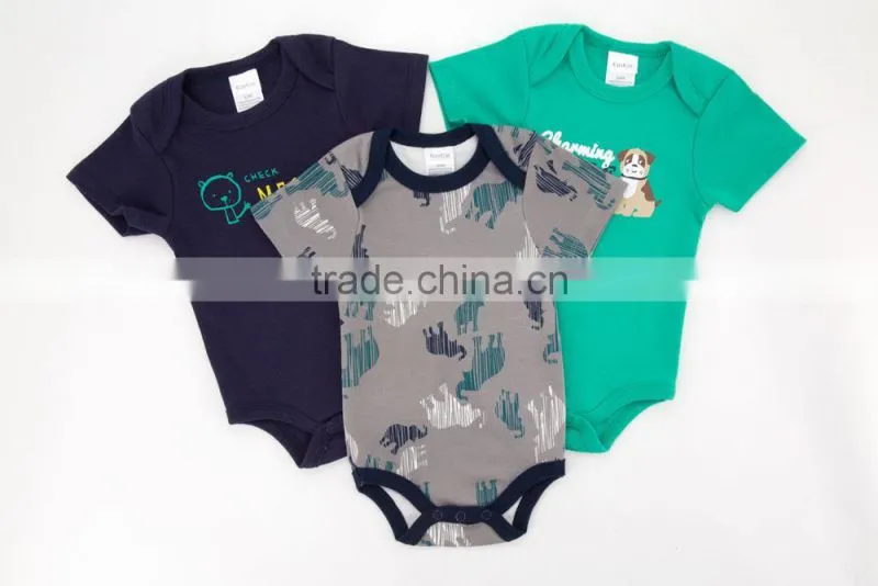 2017 Wholesale 3 piece/lot Sleeveless Soft Cotton Baby Rompers For Newborn