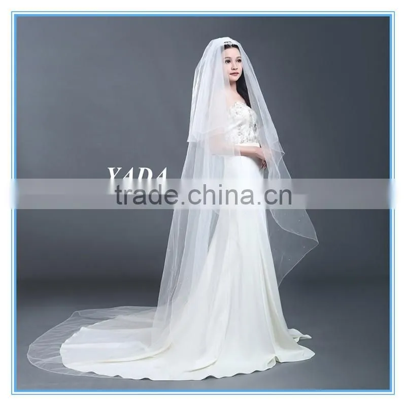 Sweetheart Satin Handmade Embroidery Beaded Wedding Dress with Bridal Mantilla Veil