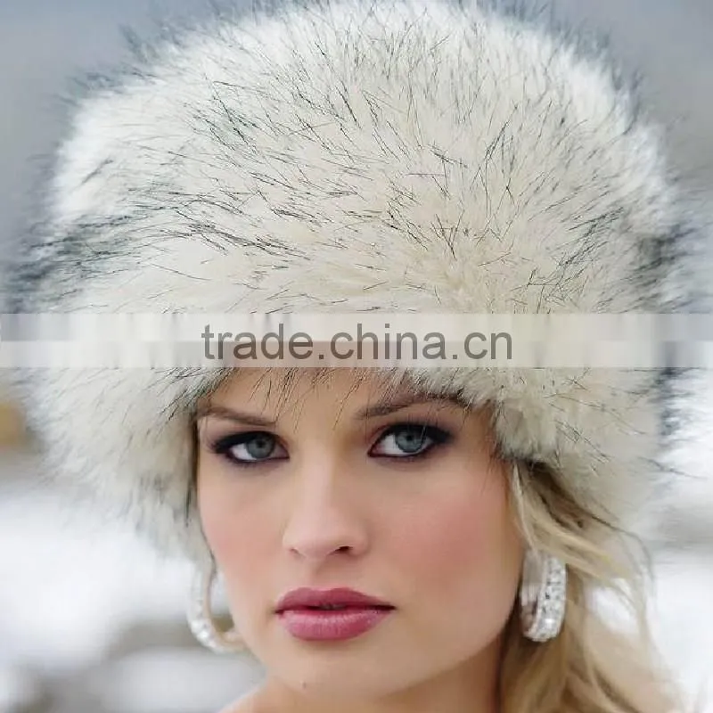 New Fashion Velvet Winter Warm Dome Caps Faux Fox Fur Hat Fake Mink Fur Hats For Women Skullies Beanies Bone